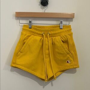 Champion Women's Athletic Shorts in Bright Yellow